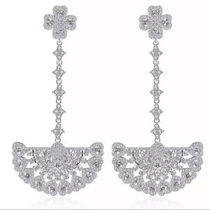 Swarovski Crystals The Randyne Long Fan Earrings